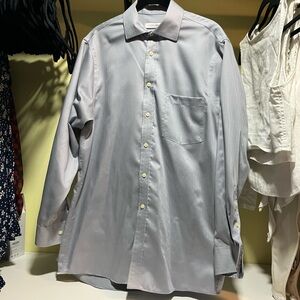 Joseph Abboud Grey Blue Men’s Button Down Size 15 32-33